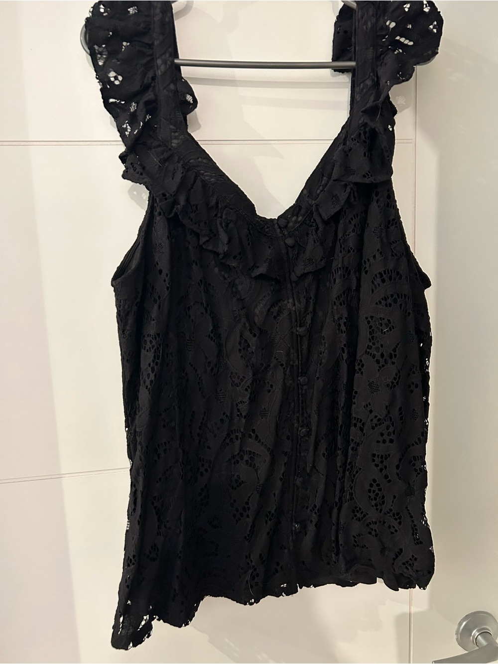 Black Lace sleeveless blouse